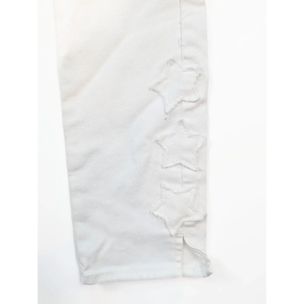Gap Kids White Regular Fit Embroidered Stars Legging Ankle Jeans Girl's Size 12R
